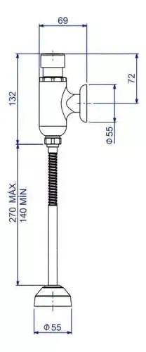 Válvula Deca Dematic Eco 2573.c Para Vaso Sanitário - Foto 2