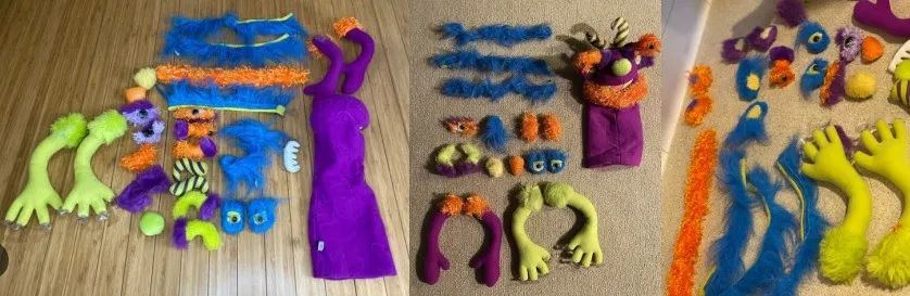 Fantoche Monstro com itens em velcro - crie seu monstro favorito - Foto 4
