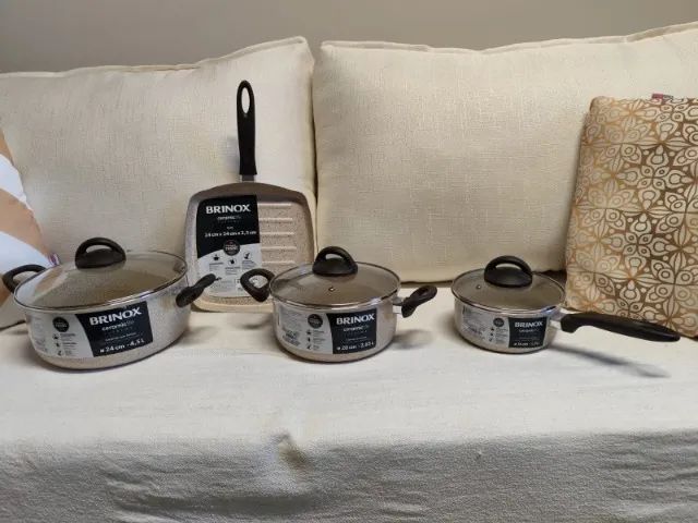 Panelas de cerâmica BRINOX - conjunto de 07 peças novas - Foto 2