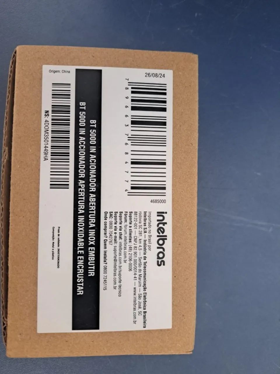 BOTÃO ACIONADOR BT5000 INOX  INTELBRAS NOVO LACRADO FRETE GRÁTIS PARA MACEIÓ - Foto 2