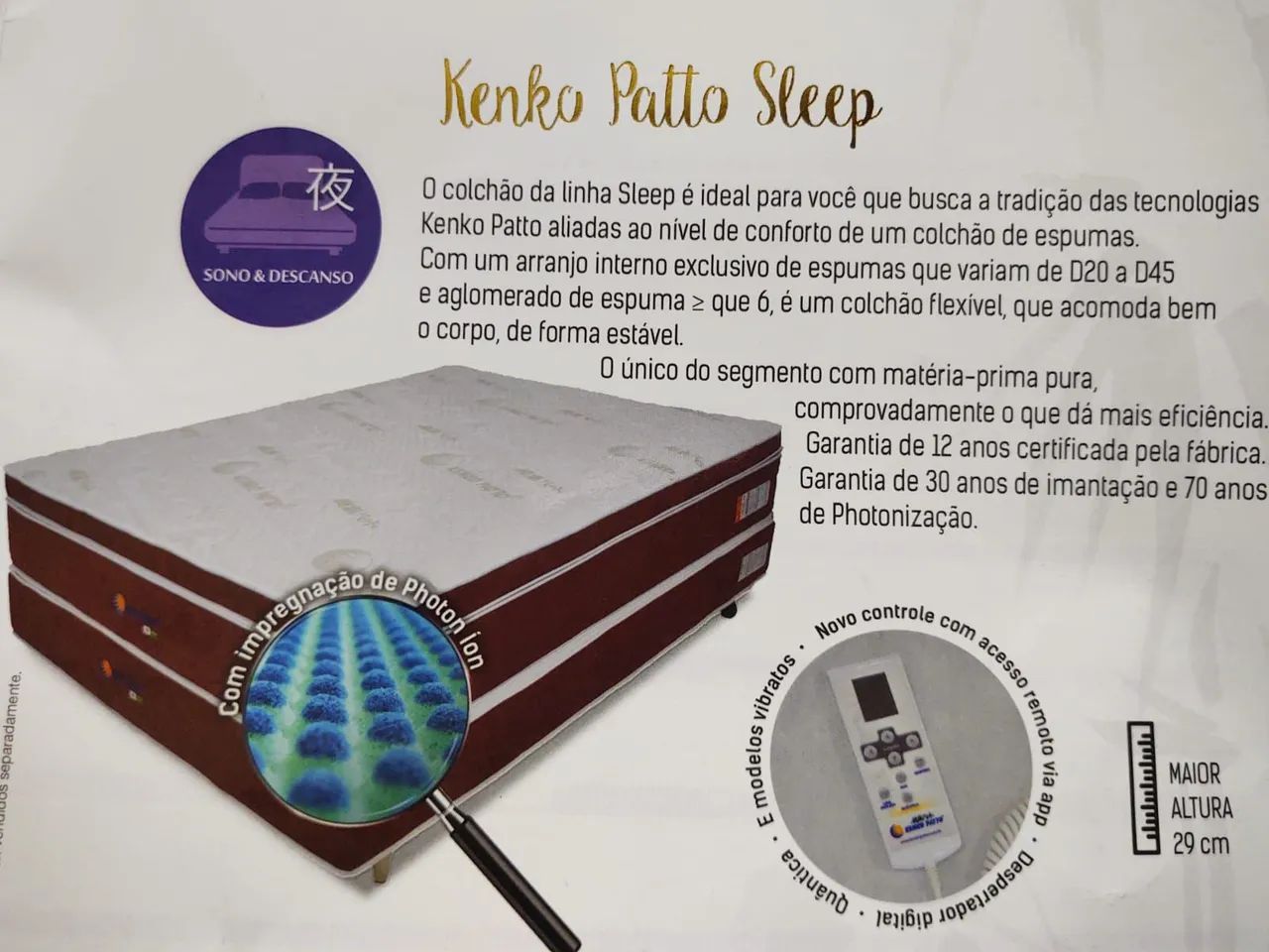 Colchão Kenko Patto - Sono & Descanso - Qualidade de Vida - Foto 4