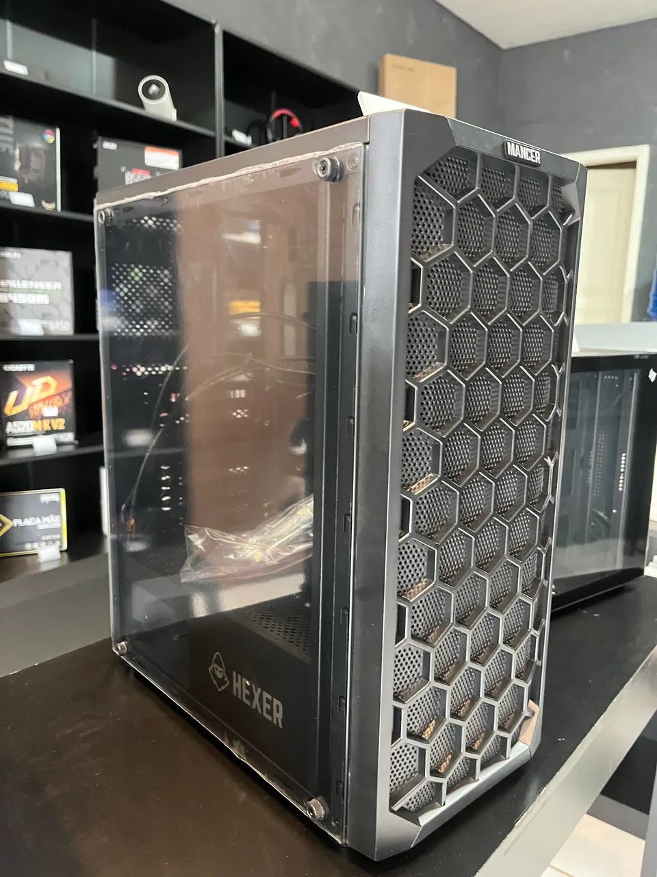 Gabinete GAMER Mancer Hexer ATX - com 3 Fans RBG - Foto 2