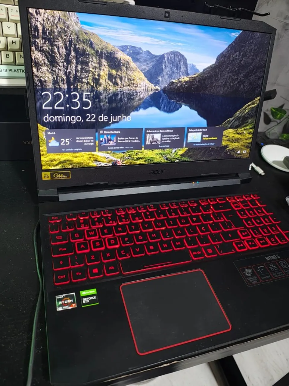 Notebook Acer Nitro 5 Ryzen 7 GTX 1650 144hz e mais