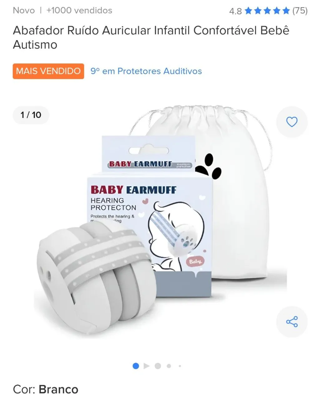 Abafador de Ruído Auricular Infantil - Conforto e Proteção
