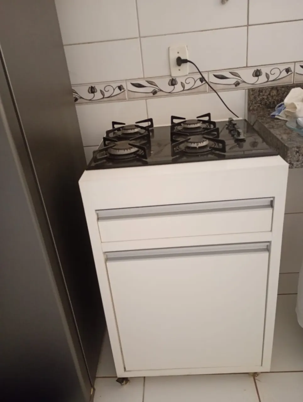 Fogão Cooktop 4 Bocas com armário