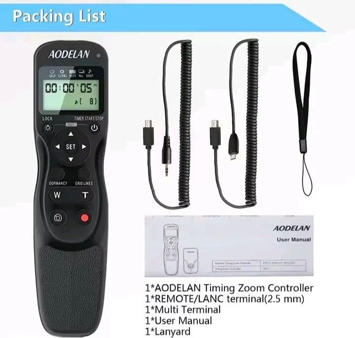 Controle remoto Aodelan TZC-1 para câmeras Sony zv1 e Sony AX53  - Foto 5