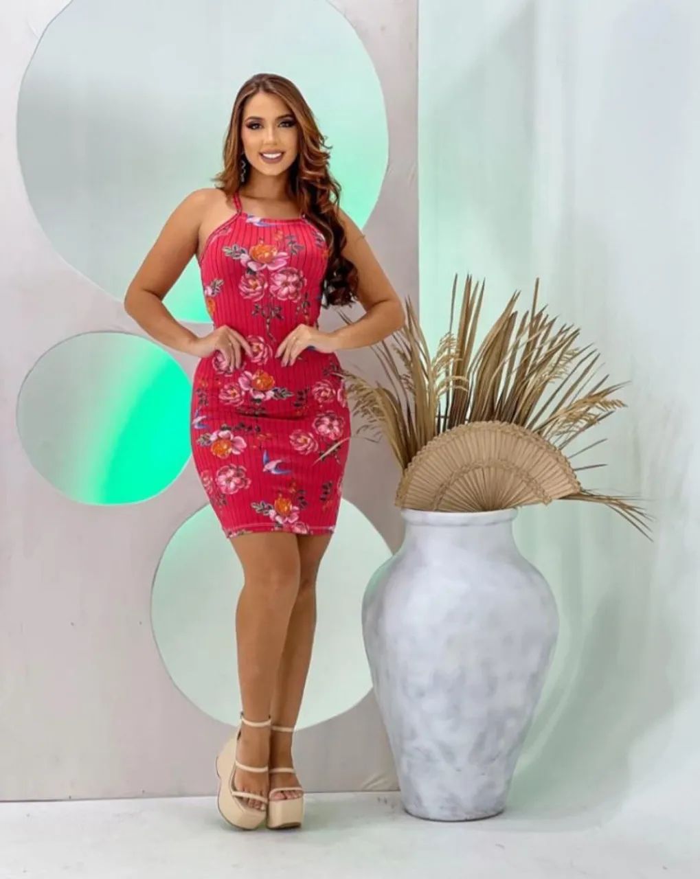 Oferta Vestido Tubinho Estampado sem Bojo (Tamanho Único) - Foto 3