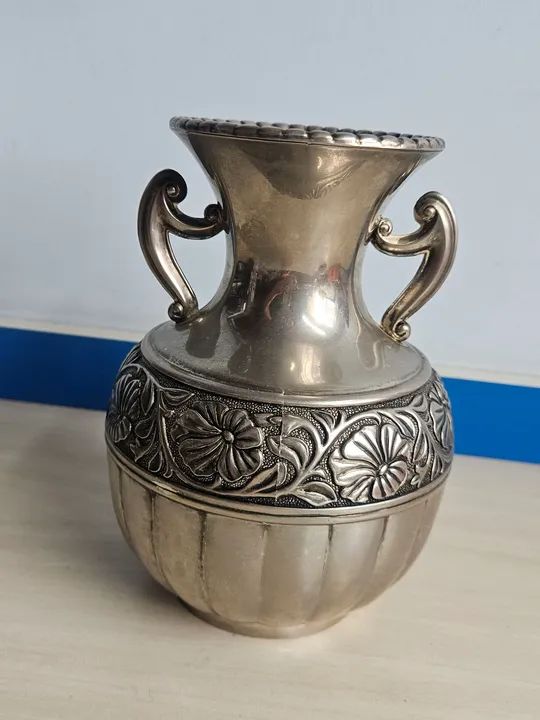 Vaso decorativo banhado prata