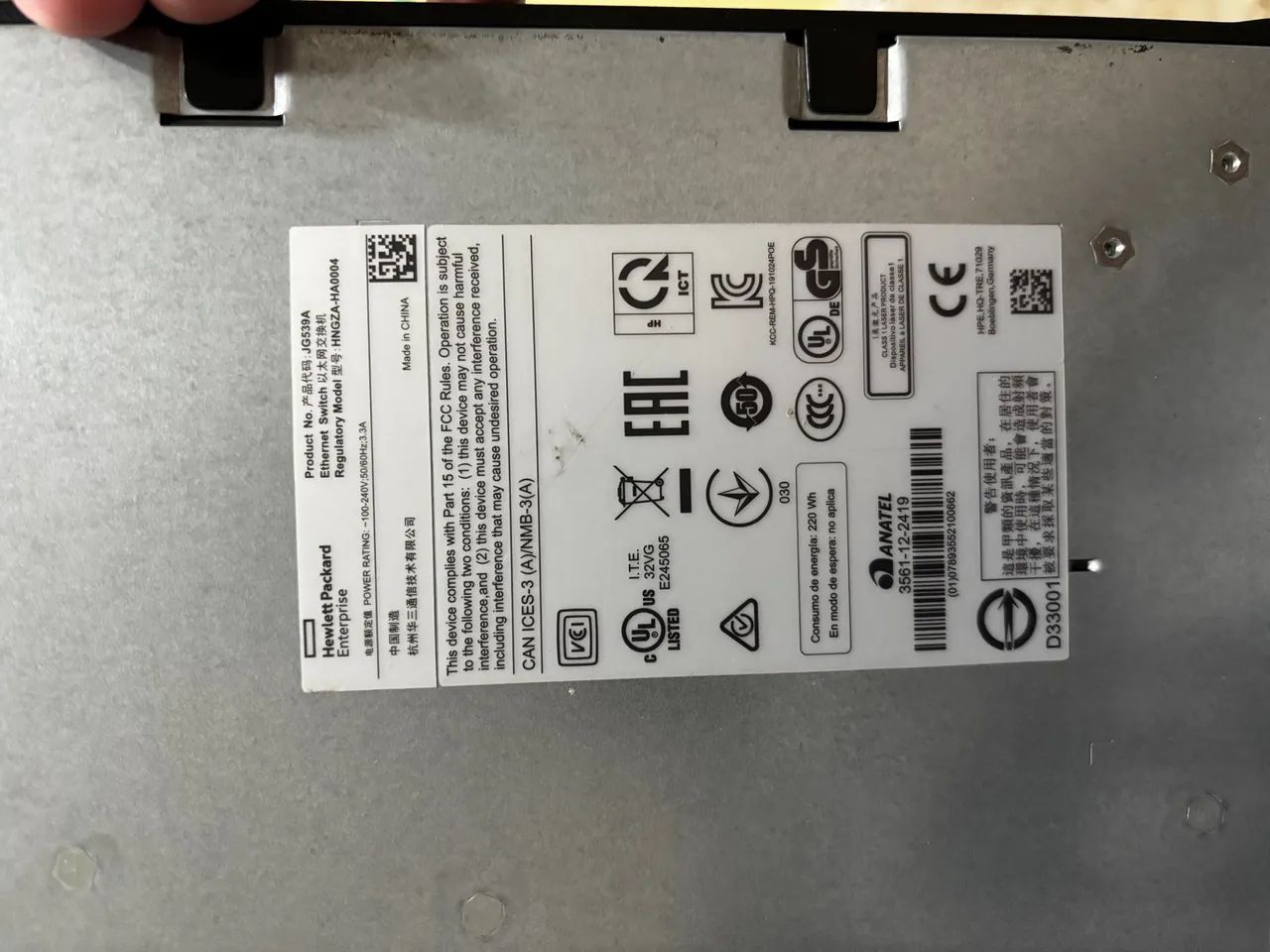 Switch HPE 5500-24G-SFP HI (JG539A) - 24 Portas Gigabit Layer 3 - Usado