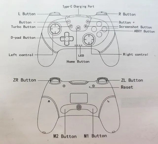 Controle Pro Preto Nintendo Switch / PC Sem Fio Bluetooth 5.0 SW001+ - Foto 4