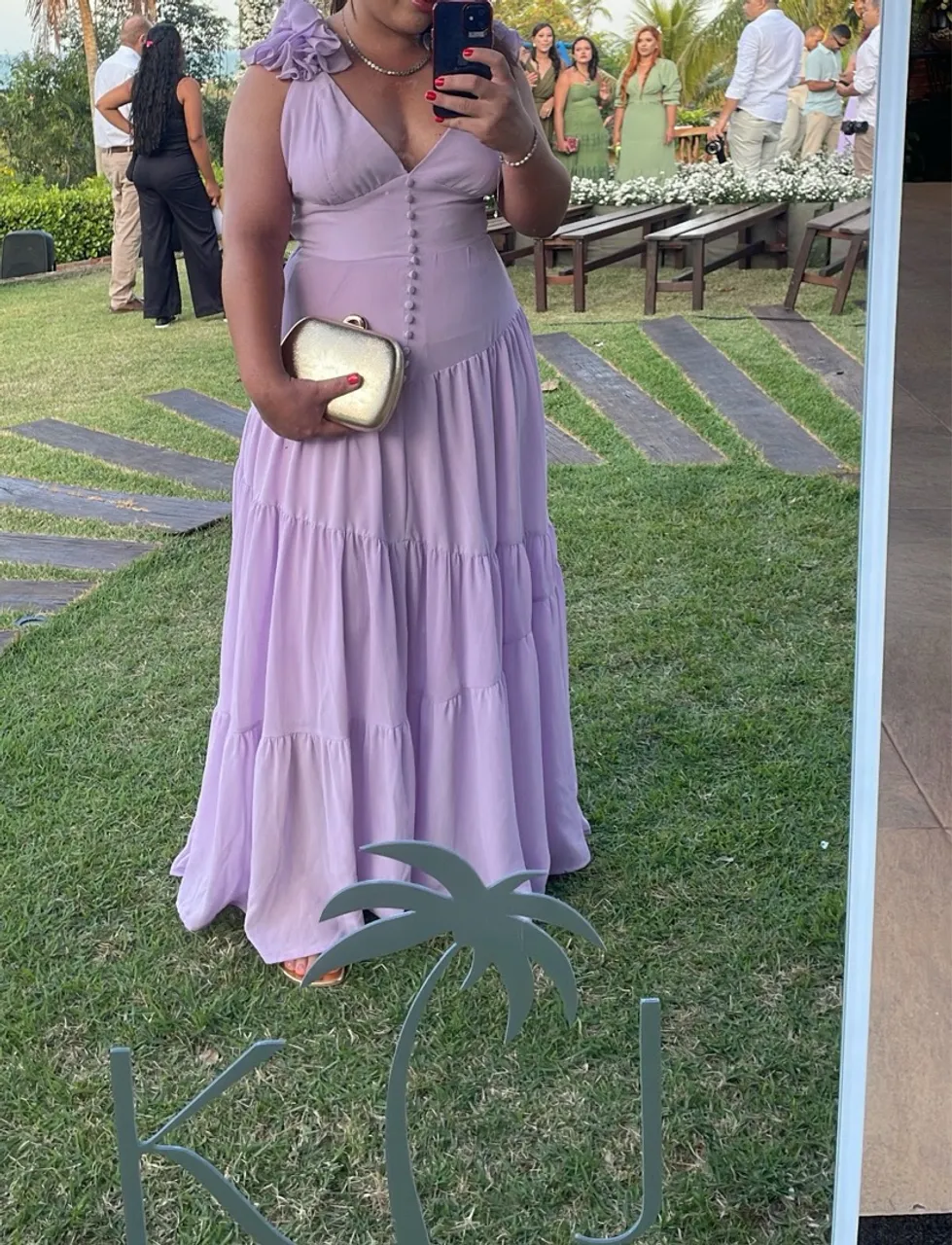 Vestido longo lilás festa/casamento