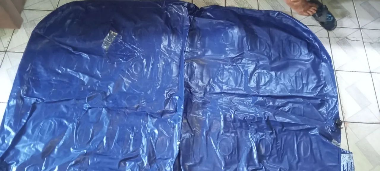 Colchão Inflável Azul - Perfeito para Camping! - Foto 4