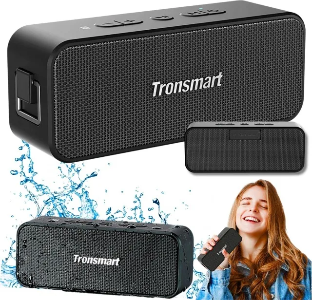 Caixa de Som Tronsmart Element T2 Plus 20w Graves Fortes A Prova D'água Sem fio bluetooth