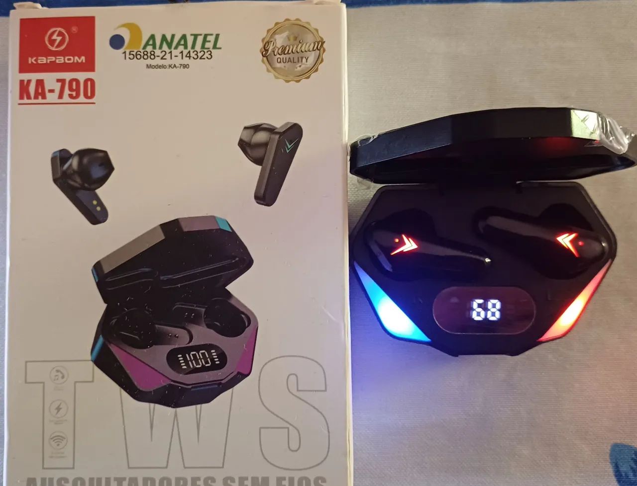 Fone de Ouvido Bluetooth TWS KA-790 - Novo