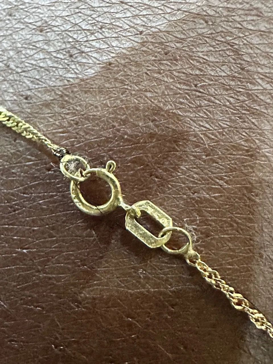 Corrente de ouro branco e amarelo 18k 