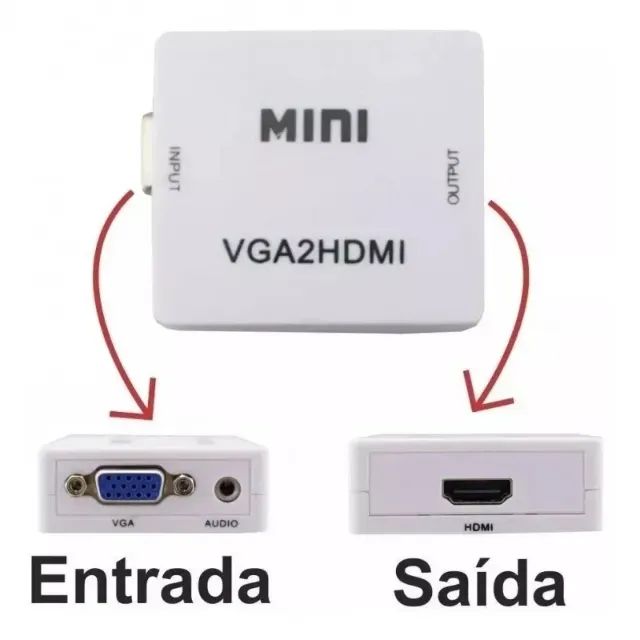 Mini Conversor VGA para HDMI 1080P