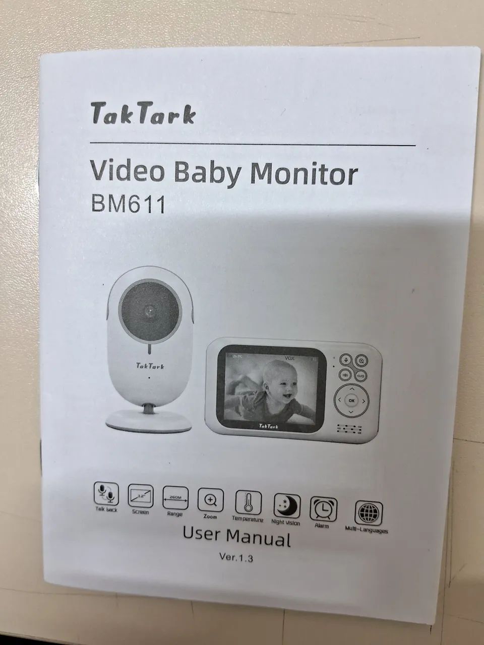 Babá eletrônica Taktark ,3.2 Bebê Camera, sem Wi-Fi, visão noturna - Foto 2