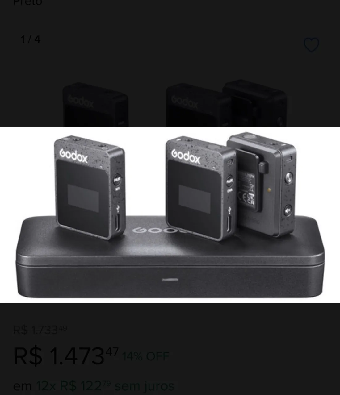 Microfone Godox MoveLink II M2 - Sem Fio -Lapela 