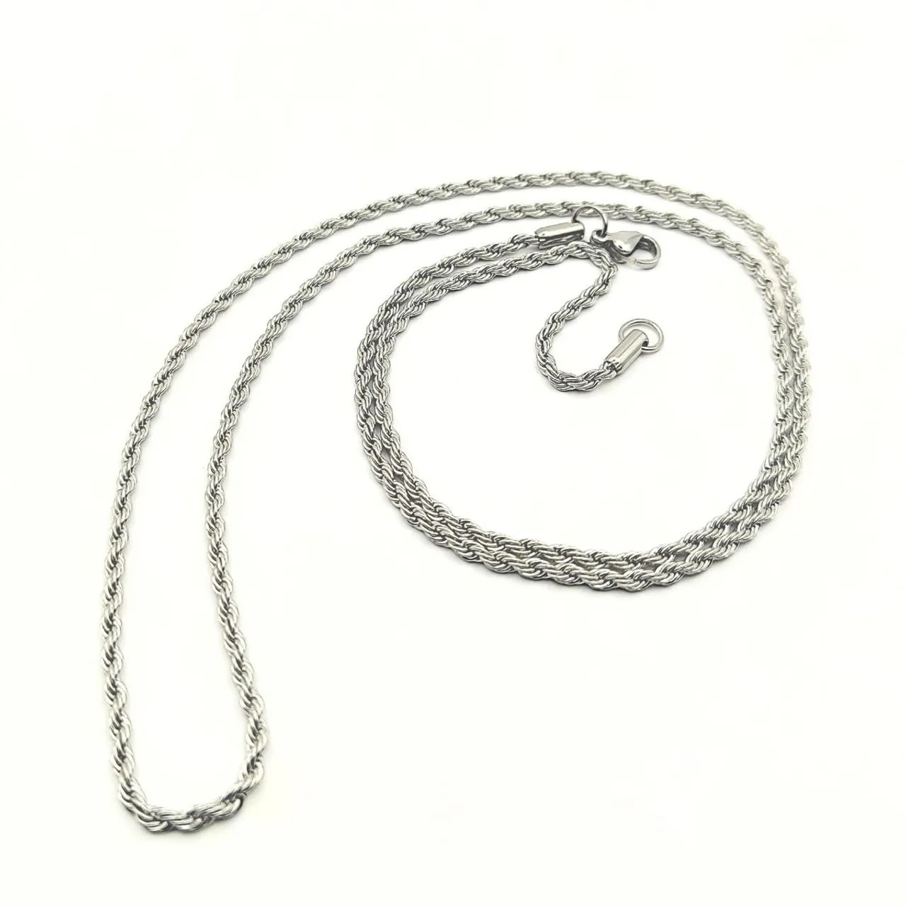 Corrente Baiano Prateada - Aço Inox<br> - Foto 5