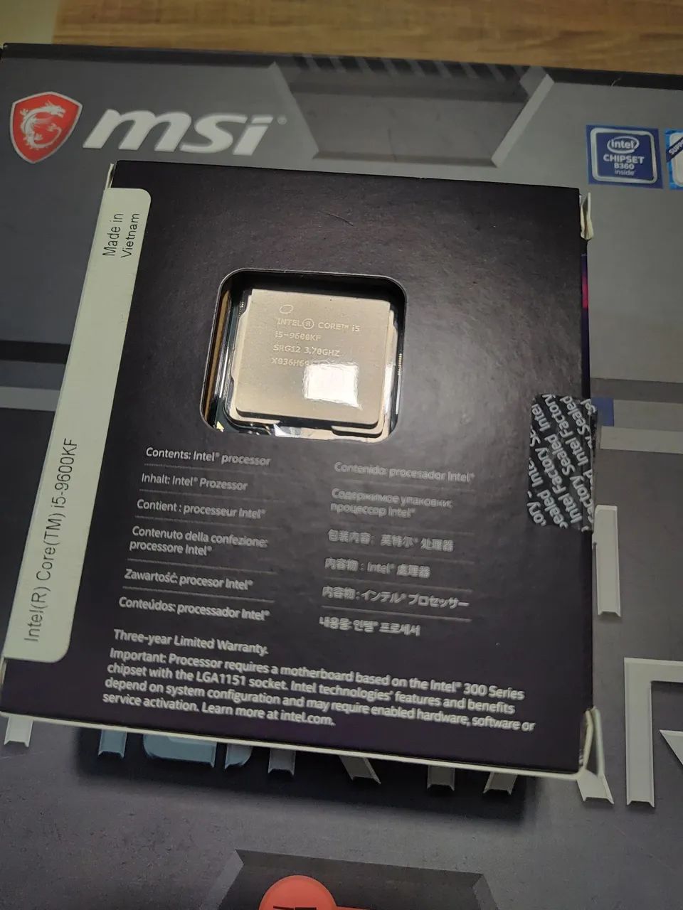 Placa-mãe MSI B360M MORTAR + Intel Core i5-9600KF - Foto 6