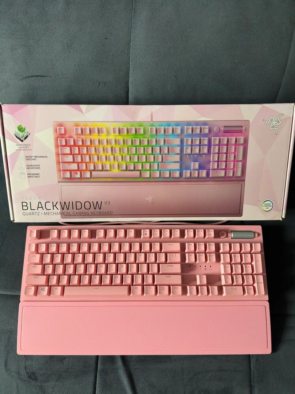 Teclado Razer Blackwidow V3 Quartz