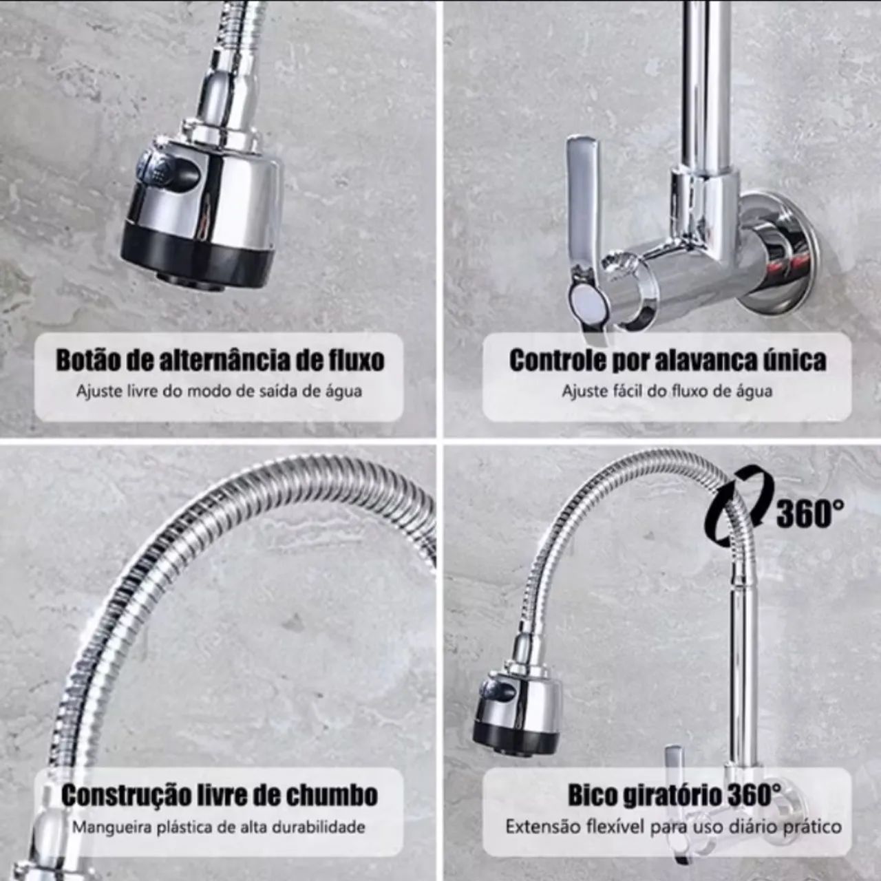 Torneira flexível Gourmet para paredes 2
