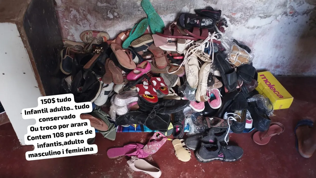 108 Pares de Calçados Infantil e Adulto