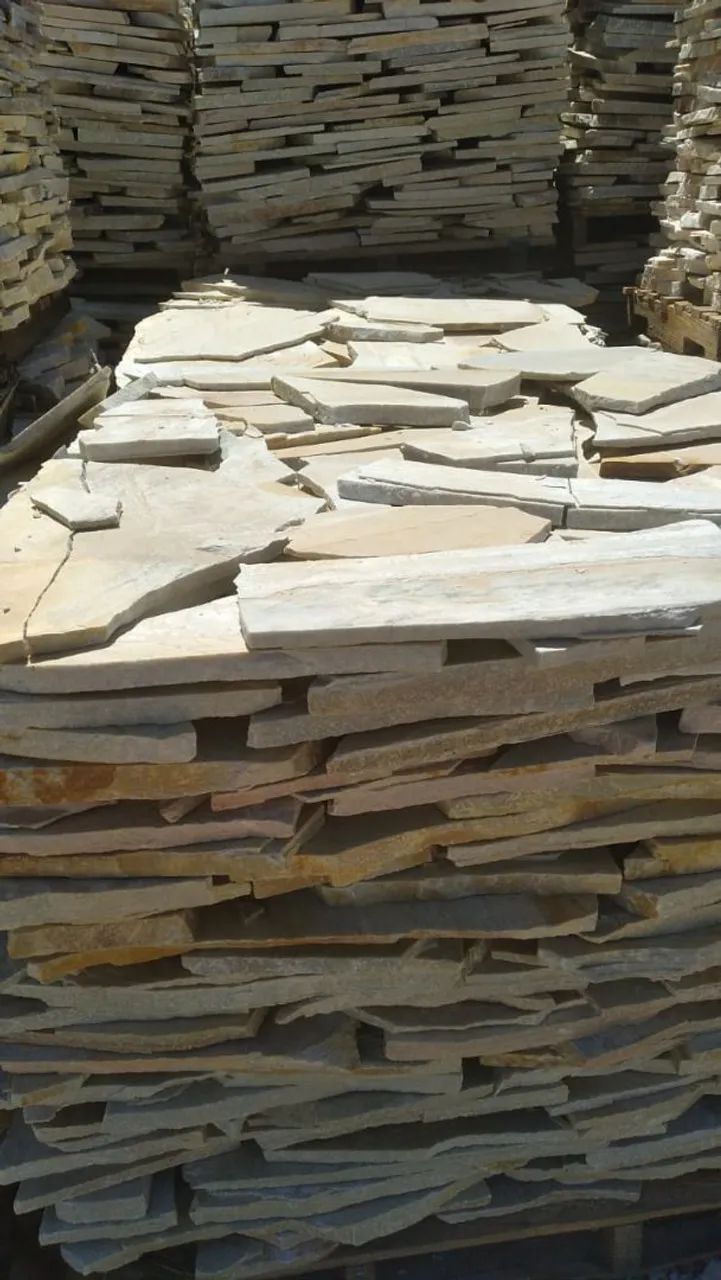 Cacos de pedras são Tomé mesclado amarelo para revestimentos  - Foto 4