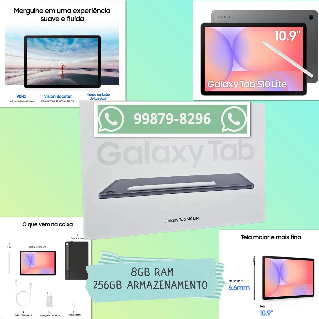 Samsung Tablet s10 lite 256gb/8gb