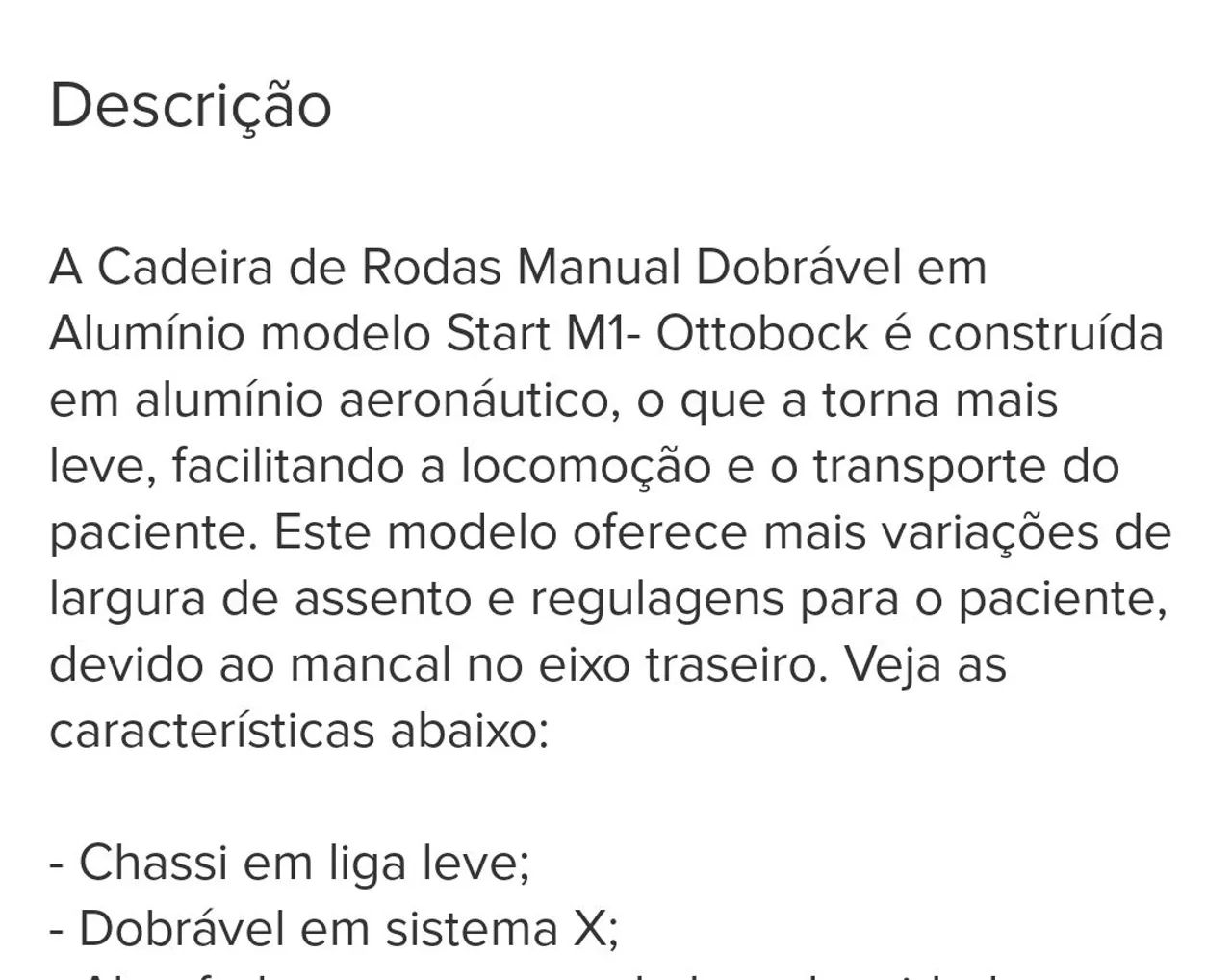 Cadeira de Rodas Dobrável em Alumínio Start M1 - Ottobock Cor Prateado - Foto 2