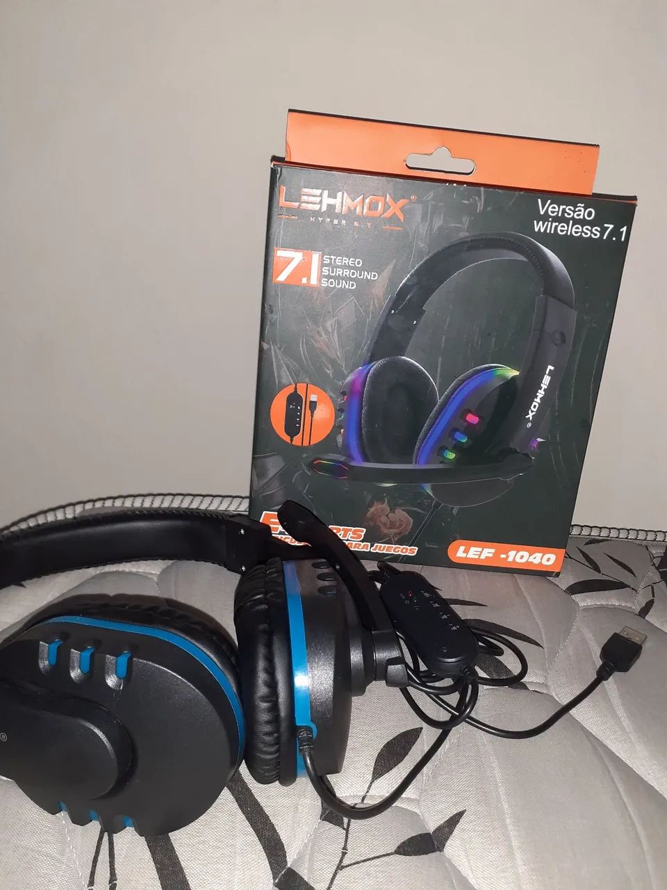 Headset com fio (USB