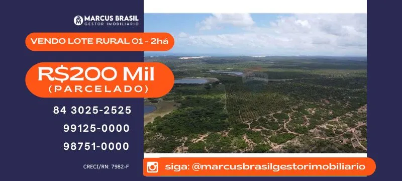 Granjas com 2ha - Ceará-Mirim/RN Proximo a Praia de Muriru - Vendo R$200 Mil Parcelado