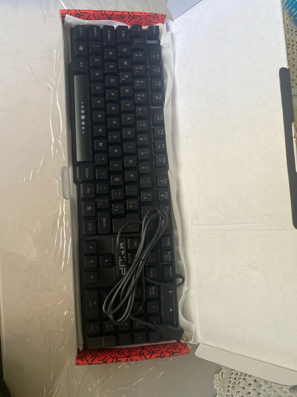 Teclado Gamer Semi Mecânico Knup Kp-2043, LED RGB, USB - Foto 4
