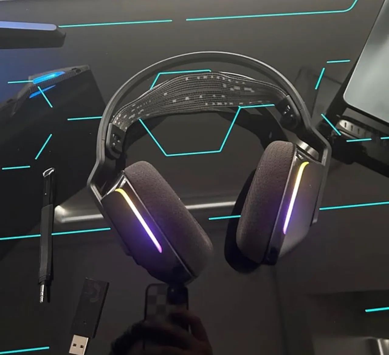 Headset Gamer Logitech G733 7.1 - Impecável - Foto 3