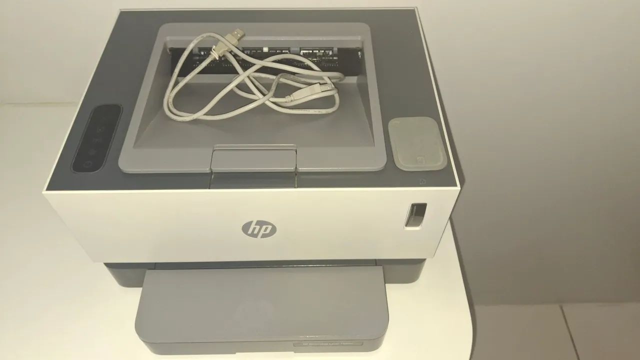 Impressora Laser HP Neverstop 1000w - Sem cabo alimentação 110V - Foto 4