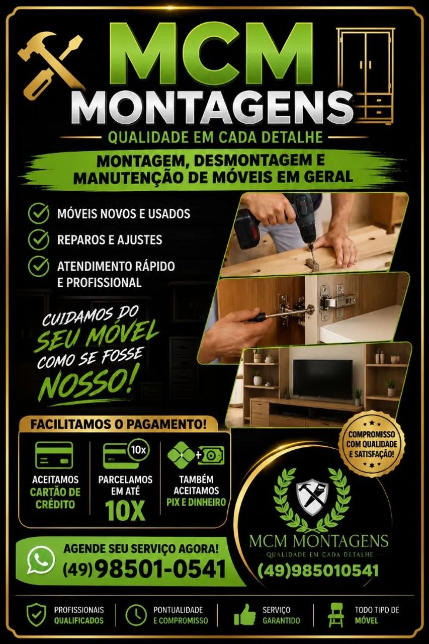 Montagem desmontagem e manutenção de móveis 