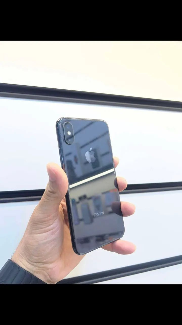 Iphone x 256gb preto bateria 100%