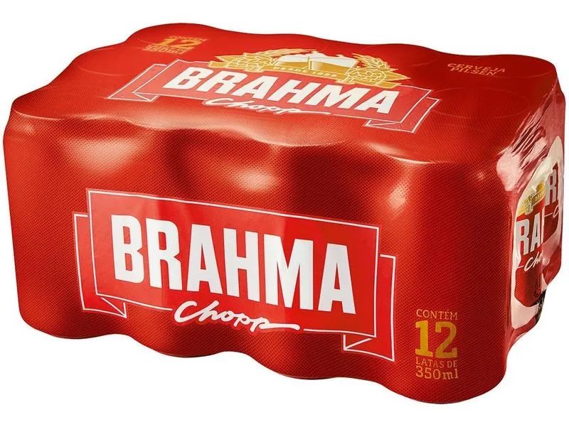 02 Packs Cerveja Brahma Chopp 350ml