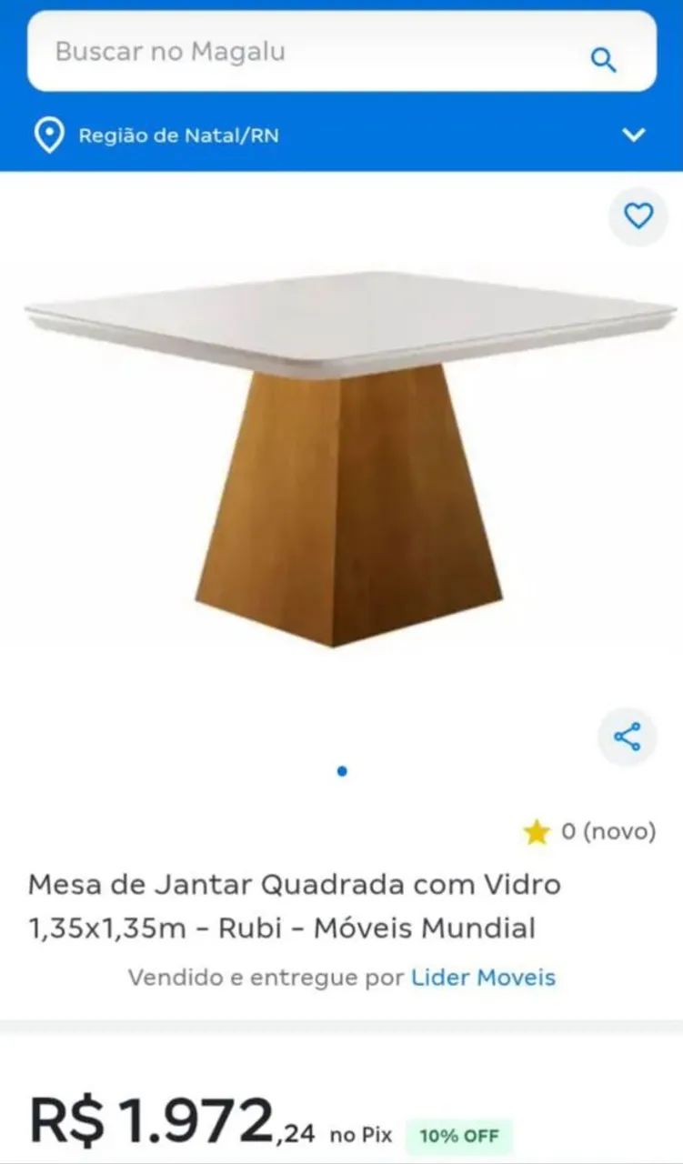 Mesa quadrada com vidro laqueado  - Foto 2
