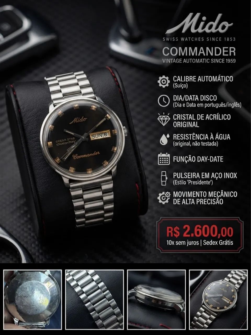 MIDO COMMANDER OCEAN STAR DATODAY - VINTAGE