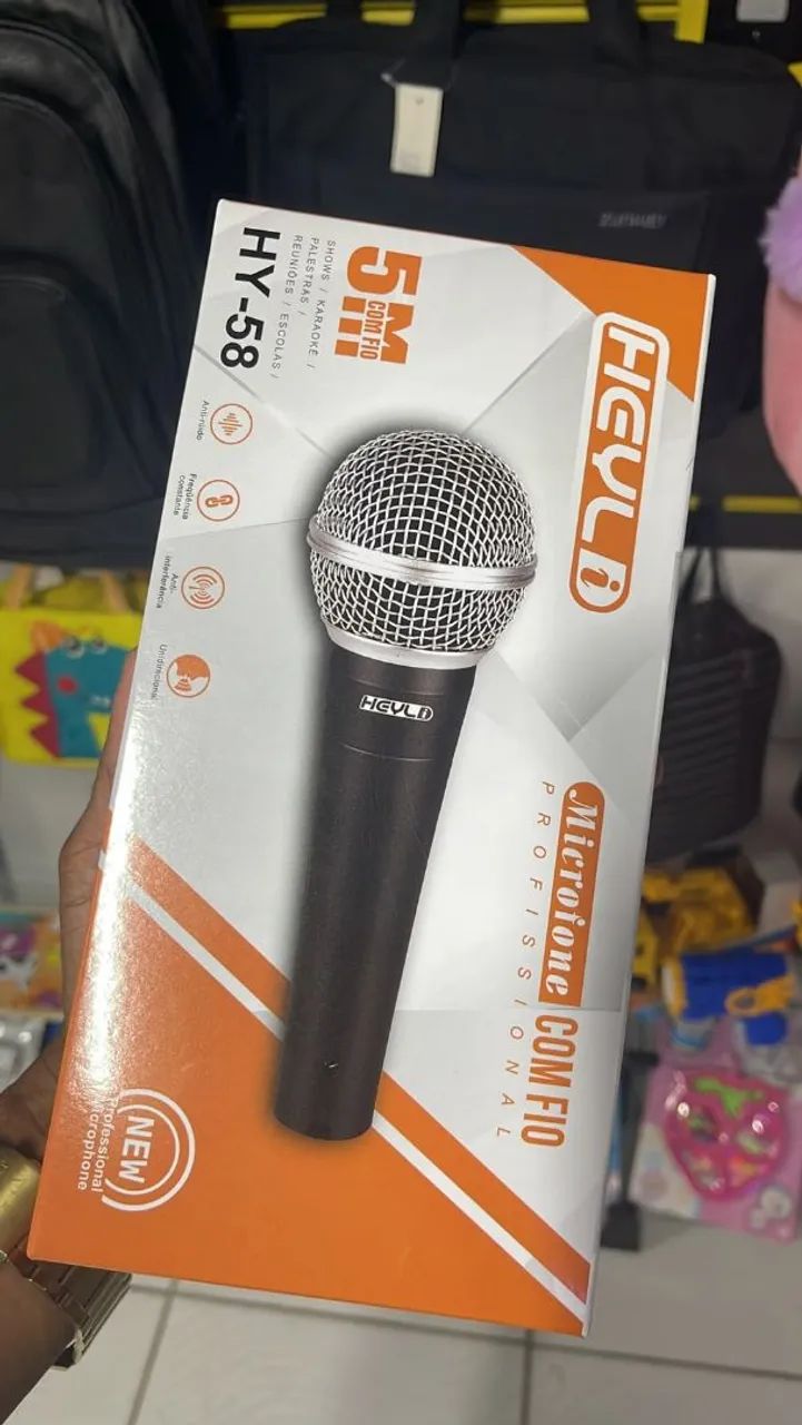 Microfone com fio semi profissional M58 - Foto 3