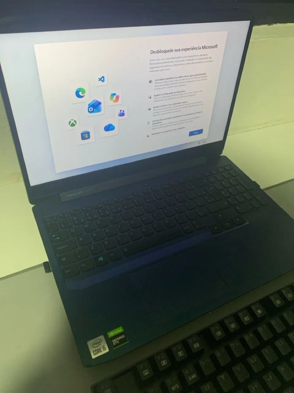 Notebook Gamer Ideapad gaming 3 + teclado gamer + mouse  - Foto 2