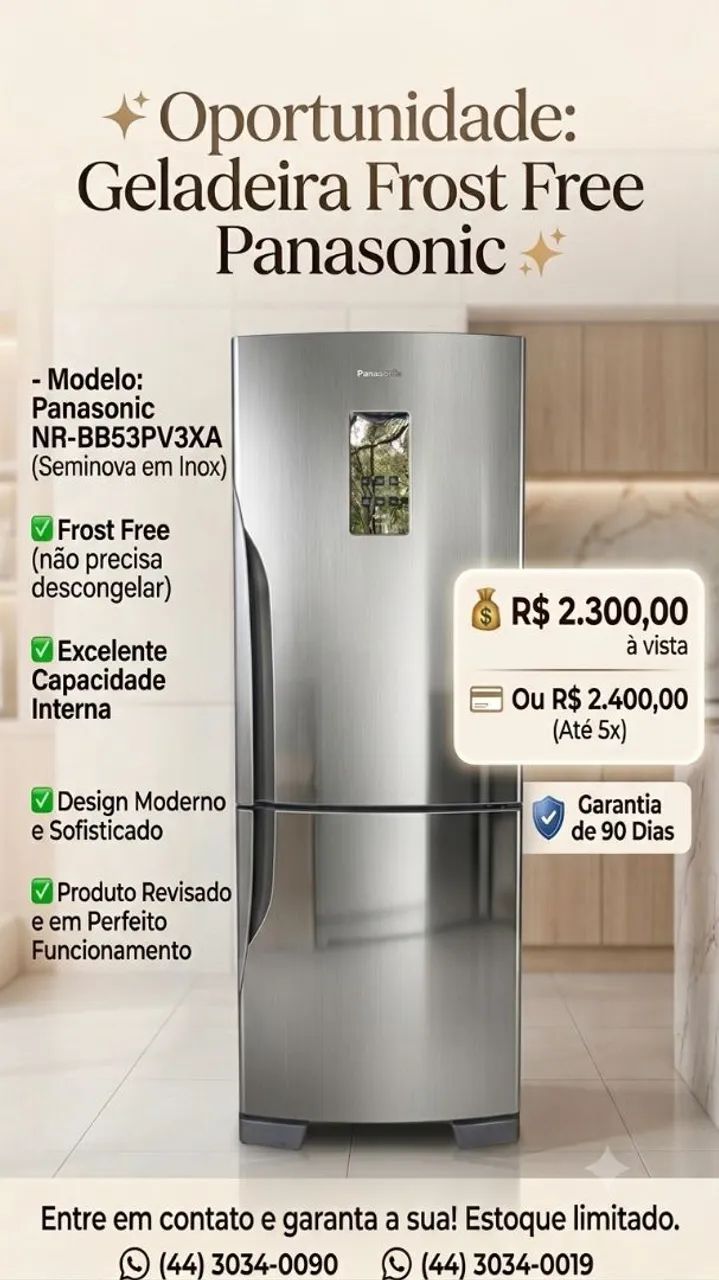 Geladeira Panasonic 