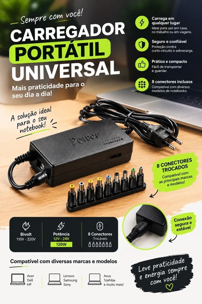 Carregador Universal Notebook 
