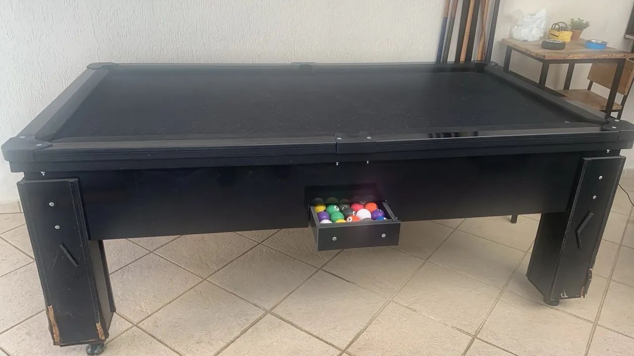 Mesa de Sinuca - Preta Laqueada  - Foto 3