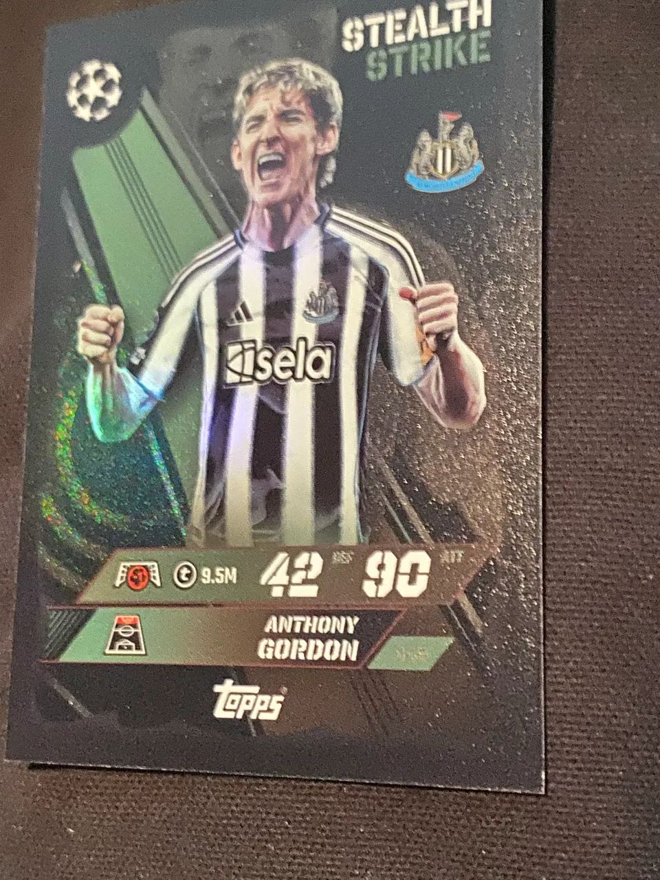 Card Anthony Gordon Newcastle Stealth Strike Topps Especial