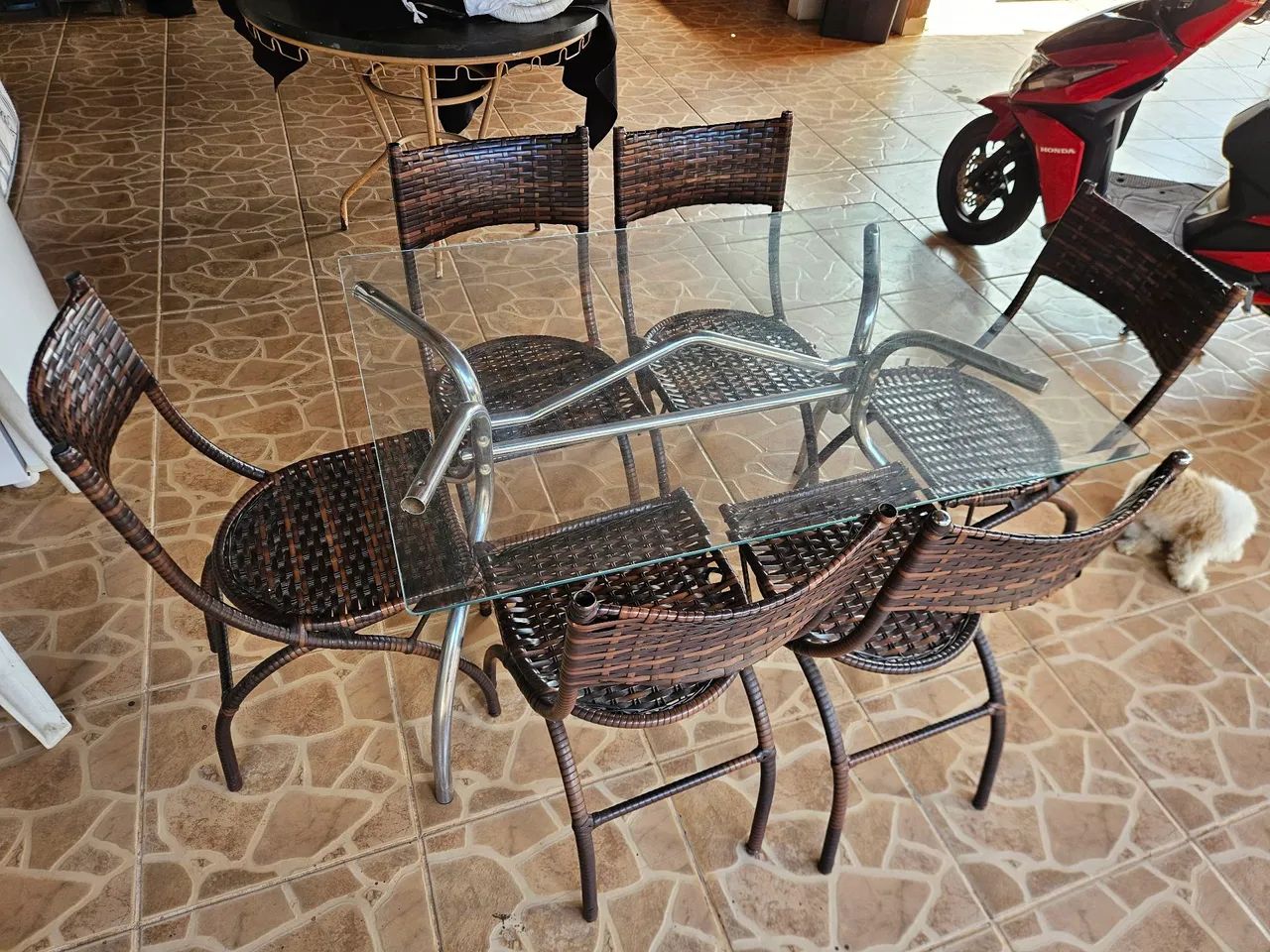 Mesa de vidro 6 lugares - Foto 3