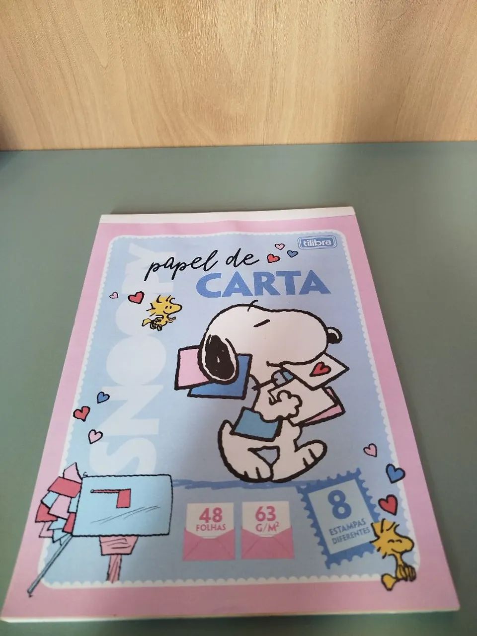 Bloco de Papel de Cartas do Snoopy. Marca Tilibra.