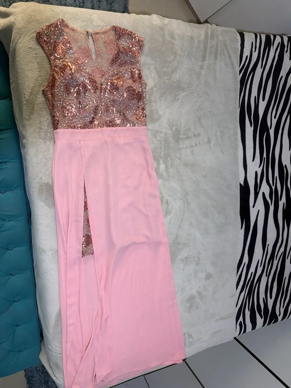 Vestido para festa Rosa queimado