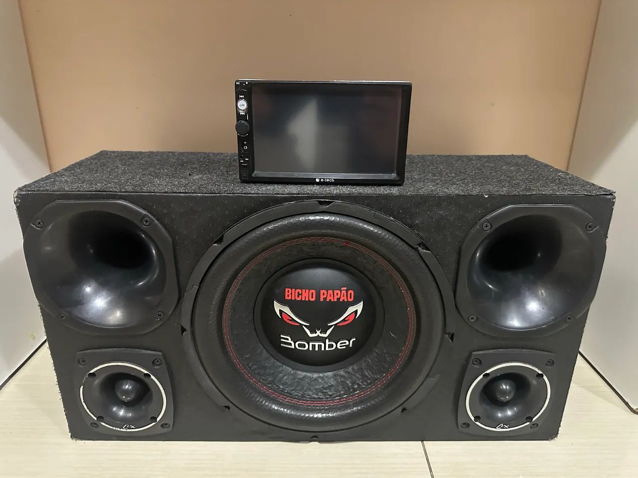 Caixa Trio Sub Bomber Bicho Papão + Modulo Taramps Tl 1500
